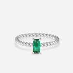 Elegant Green Spiral Ring