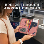 Multi Compartment Travel Passport Wallet
