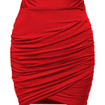 High Waist Stretch Tight Pleated Bodycon Skirt - Zeagoo (Us Only)
