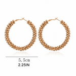Rhinestone Hoop Earrings