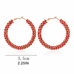 Rhinestone Hoop Earrings
