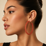 Rhinestone Hoop Earrings