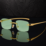 Rimless Square Sunglasses | Lightweight Minimalist Style