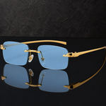 Rimless Square Sunglasses | Lightweight Minimalist Style