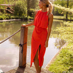 Laluna | Robe Midi Élégante Drapée