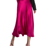 Satin Zipper Elegant Work Skirts - Zeagoo (US Only)