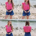 Shirts Short Sleeve Loose T Shirt Blouses - Zeagoo (Us Only)