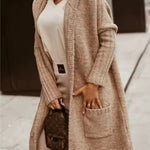 Women's Long Hooded Knit Cardigan