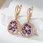 Royal Orchid Drop Earrings