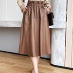 Arden Midi Leather Skirt