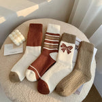 Harvest Ribbon Knit Socks (All 4 Styles per Order)