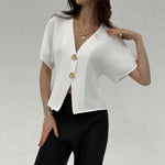 Cleo Gold Button Blouse