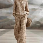 Women’s Leopard Print Knit Co Ord Set
