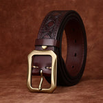 Kerrick Embossed Leather Belt