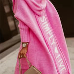 Women's Long Hooded Knit Cardigan
