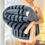 Haven Plush Striped Blanket