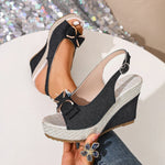 Camila Denim Wedges