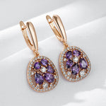 Royal Orchid Drop Earrings