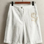 Women's High Waist Wide Leg Bermuda Shorts