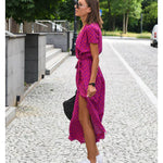 Julia | Robe Midi Cache-Cœur Florale