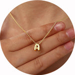 Initial Bubble Charm Necklace