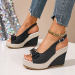 Camila Denim Wedges