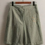Women's High Waist Wide Leg Bermuda Shorts