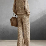 Women’s Leopard Print Knit Co Ord Set
