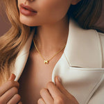 Initial Bubble Charm Necklace