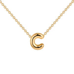Initial Bubble Charm Necklace