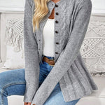Women's Cable Knit Cinched Cardigan