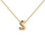 Initial Bubble Charm Necklace