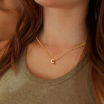 Initial Bubble Charm Necklace