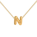 Initial Bubble Charm Necklace