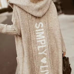 Women's Long Hooded Knit Cardigan