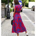 Julia | Robe Midi Cache-Cœur Florale