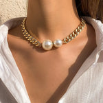 Margaux Pearl Chain Necklace