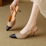 Capri Leather Slingback Heels