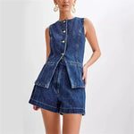 Chic Two-Piece Denim Set