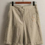 Women's High Waist Wide Leg Bermuda Shorts