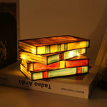 Stained Glass Book Lamp