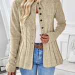 Women's Cable Knit Cinched Cardigan