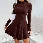 Mia Muse Mock Neck Knit Dress