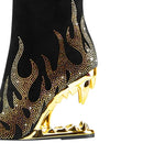 Starlit Wolf Knee High Boots