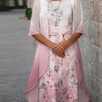 Zeagoo Women's Casual Floral Printed 2-Piece Dress Set