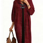 Zeagoo Women's Casual Buckle Accent Straight Cut Dress
