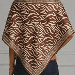 Elegant Scarf Style Satin Printed Top