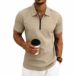 Men's Textured Short Sleeve Polo