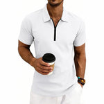 Men's Textured Short Sleeve Polo