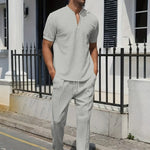 Men's Relaxed Short Sleeve Two Piece Set